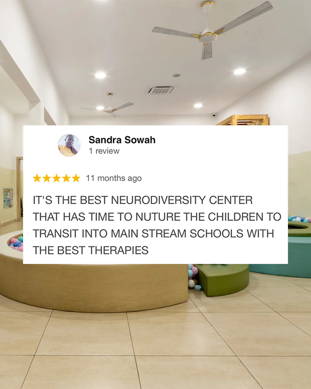 Google review from Sandra Sowah